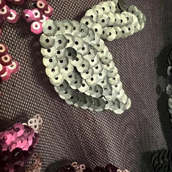 Lovely Day Floral Sequin Halter Dress Size Large Fairycore - Picture 3 of 9